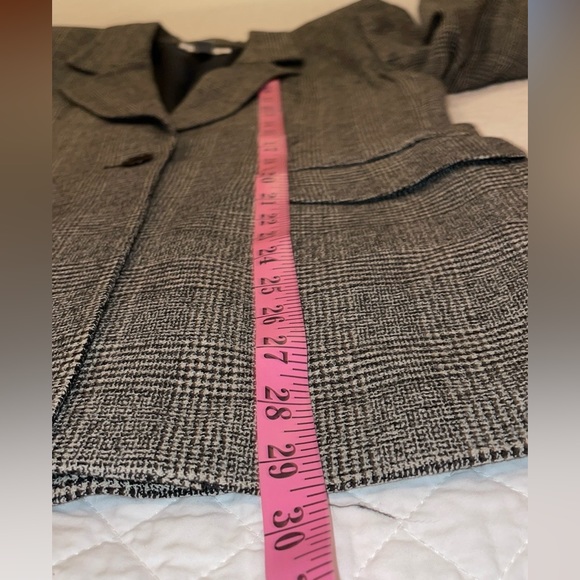 Jones New York 10 Tweed Jacket Black&White,Single-Breasted Detailing sleeve cuff - Picture 7 of 14